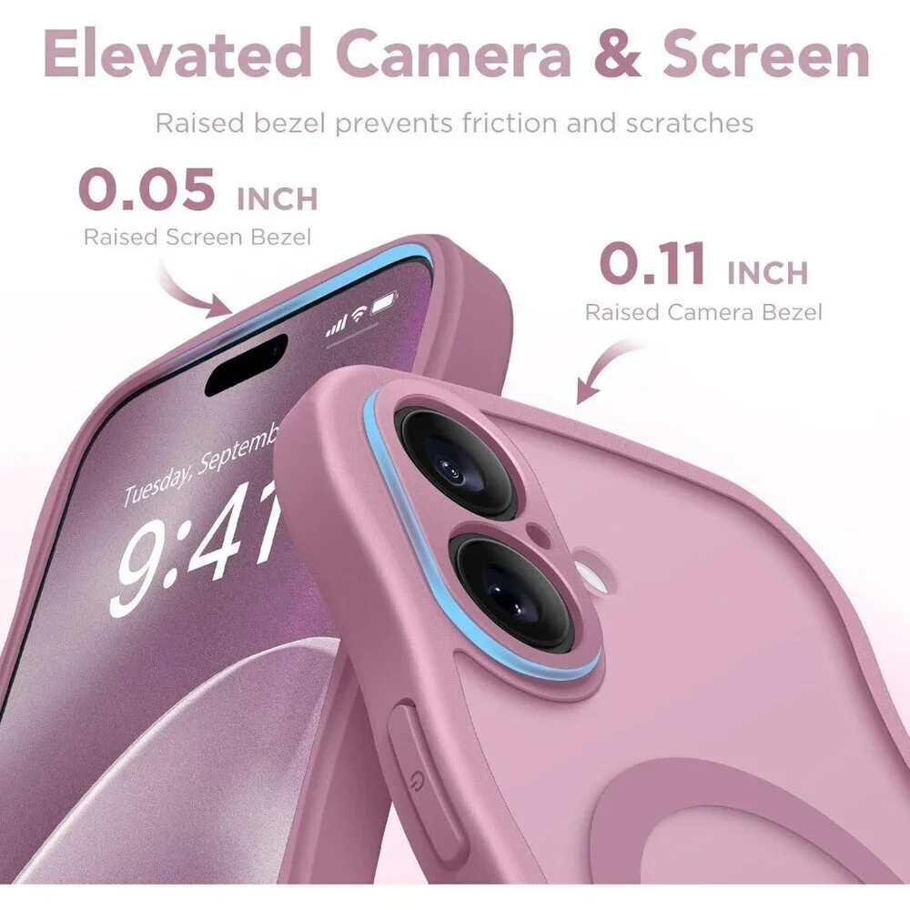 Women Black Currant Iphone 17 Pro Max Case Full Camera Protection Mag Safe